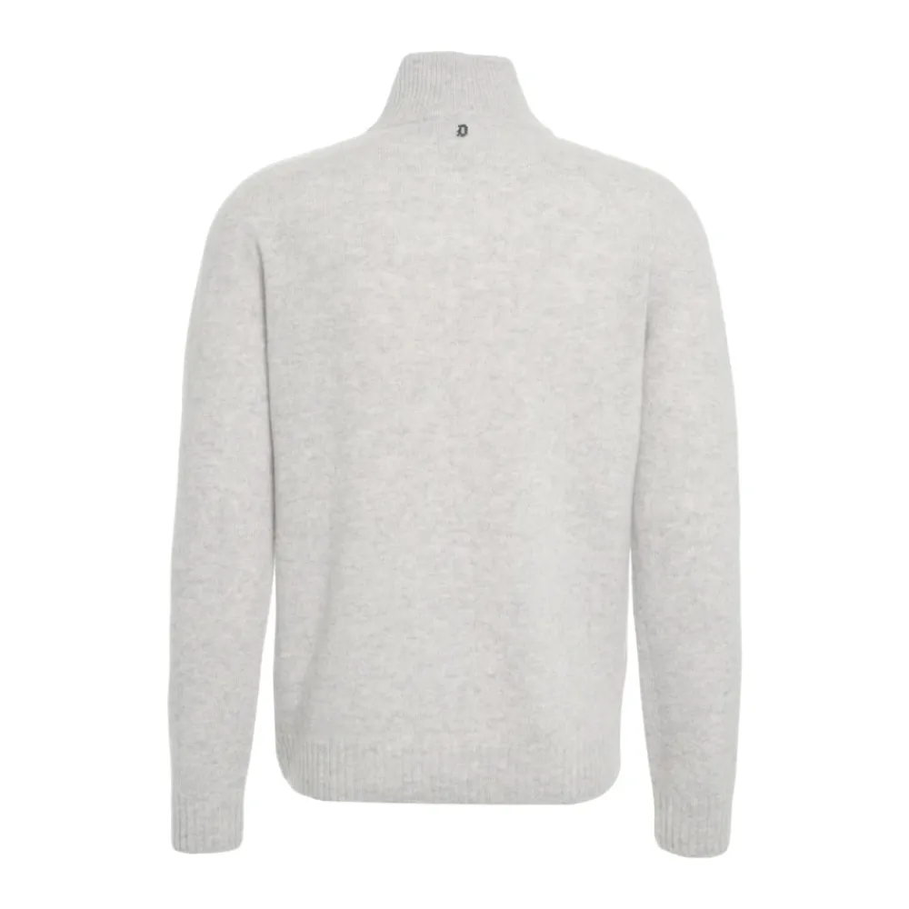 Strik^Dondup Luksuriøs Cashmere Sweater Høj Krave Grå