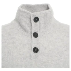 Strik^Dondup Luksuriøs Cashmere Sweater Høj Krave Grå