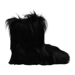Vinterstøvler|Støvler^Dolce & Gabbana Luksuriøse Faux Fur Mid-Calf Støvler Sort