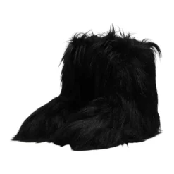 Vinterstøvler|Støvler^Dolce & Gabbana Luksuriøse Faux Fur Mid-Calf Støvler Sort