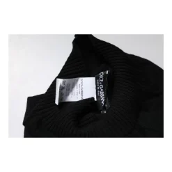 Halstørklæder Og Tørklæder^Dolce & Gabbana Luksuriøst Cashmere Strikket Halsvarmer Halstørklæde Sort