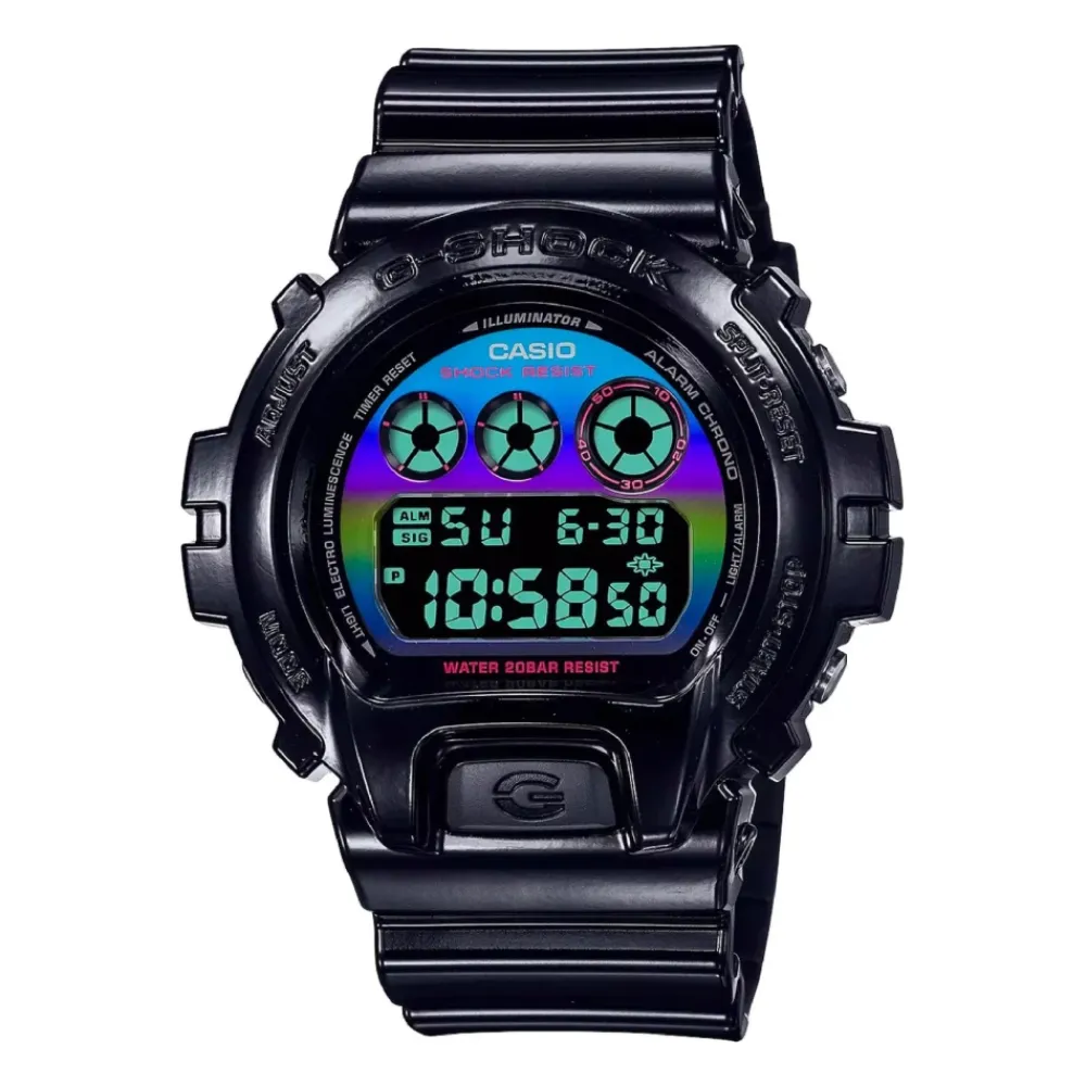 Ure<Casio Luksus Digital Quartz Ur med Plastikrem Sort