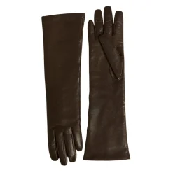 Handsker^Kiton Luksus Læder Cashmere Handsker Brun