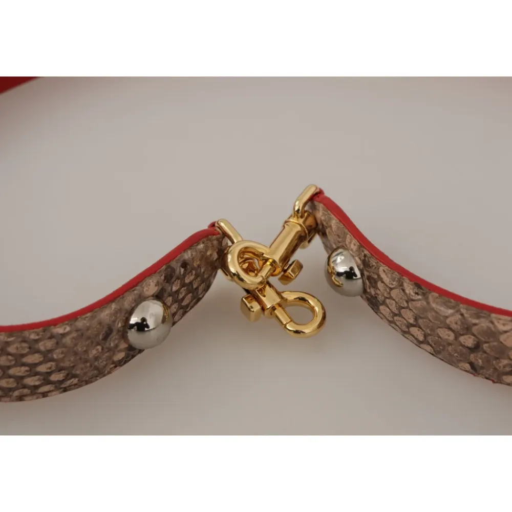 Tilbehør Til Tasker^Dolce & Gabbana Luksus Python Læder Taske Strop Multifarvet