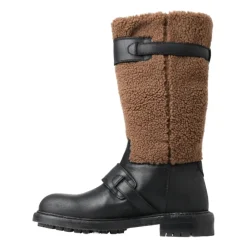 Vinterstøvler^Dolce & Gabbana Luksus Shearling Læder Lange Støvler Multifarvet