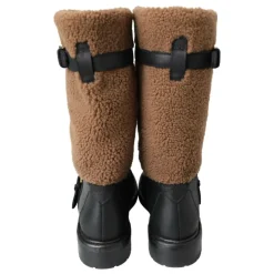 Vinterstøvler^Dolce & Gabbana Luksus Shearling Læder Lange Støvler Multifarvet