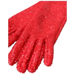 Handsker|Handsker<Dolce & Gabbana Lurex Fantasia Mid Arm Length Gloves Rød