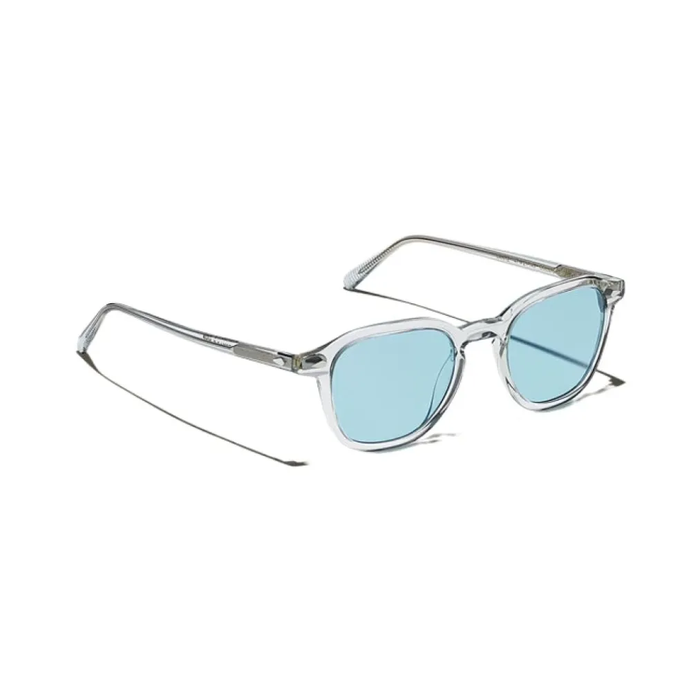 Solbriller^Moscot Lys Solbriller med Blå Linser Grå