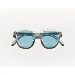 Solbriller^Moscot Lys Solbriller med Blå Linser Grå