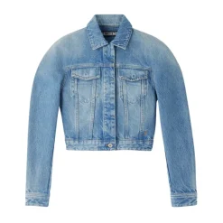 Jakker<Jacquemus Lys Denim Skjorte med Brystlommer Blå