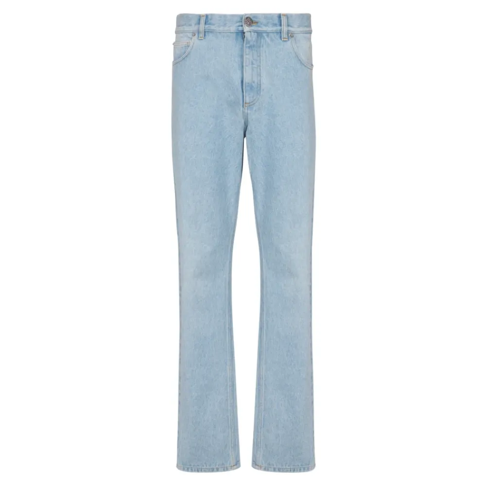 Jeans<Balmain Lys regular-fit denim jeans Blå