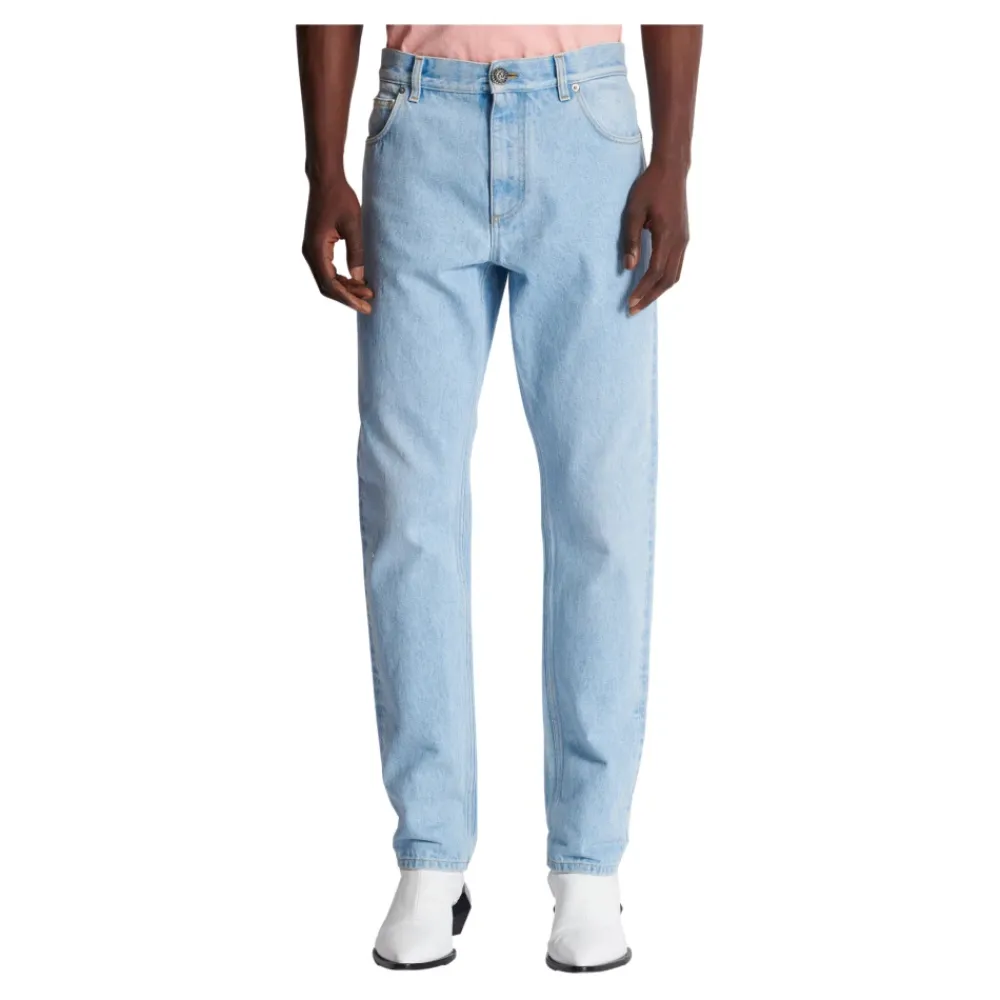 Jeans<Balmain Lys regular-fit denim jeans Blå
