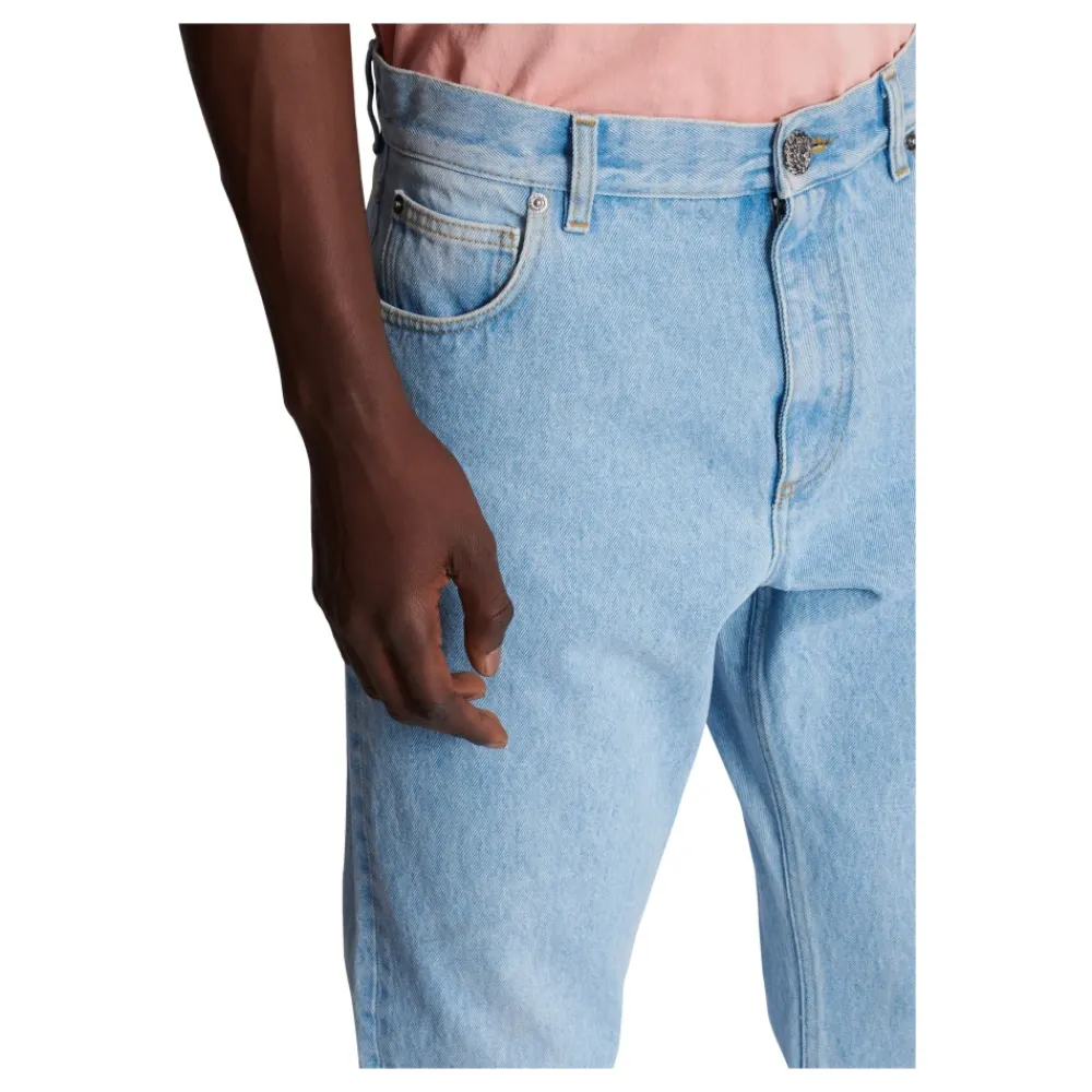 Jeans<Balmain Lys regular-fit denim jeans Blå