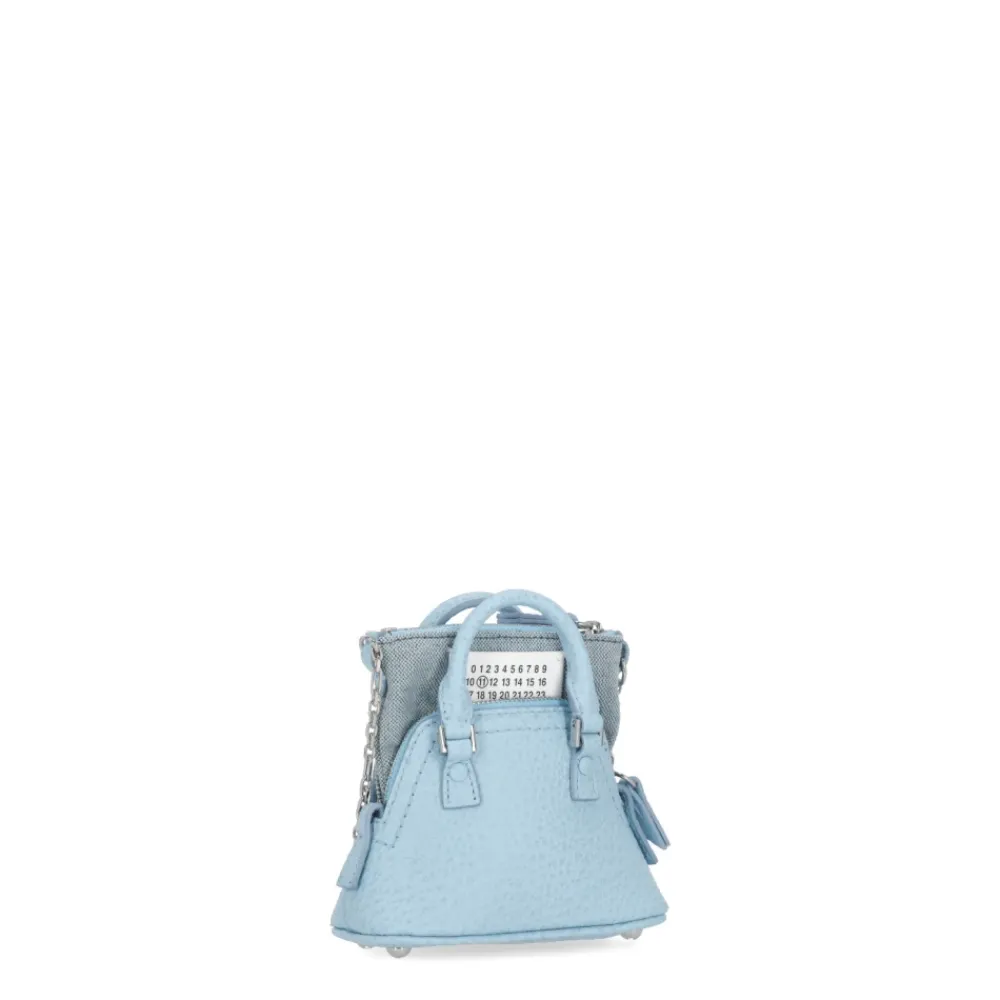 Bæltetasker^Maison Margiela Lyse Crossbody Taske i Pebbled Læder Blå