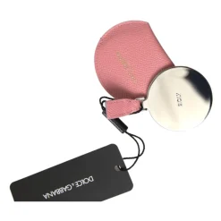 Tilbehør Til Tasker^Dolce & Gabbana Lyserød Læder Spejlholder Pink