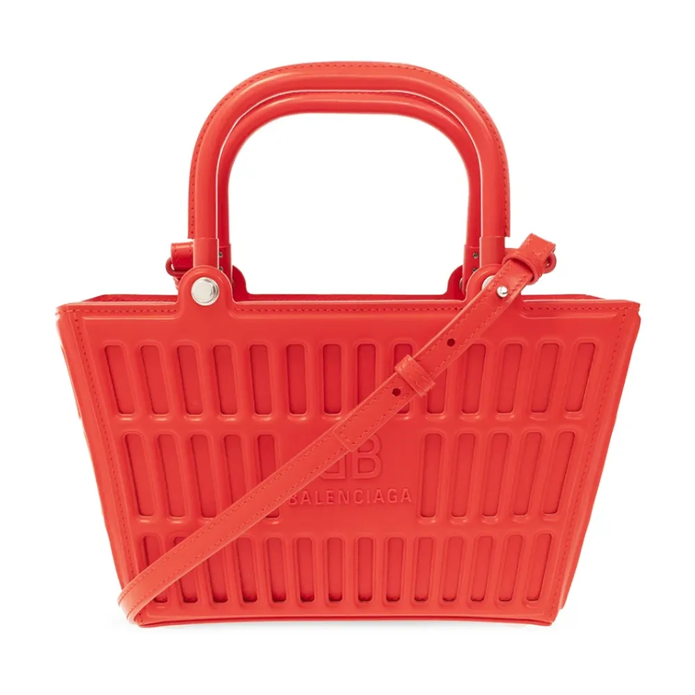 Bæltetasker<Balenciaga Mag Small Basket Bag Rød