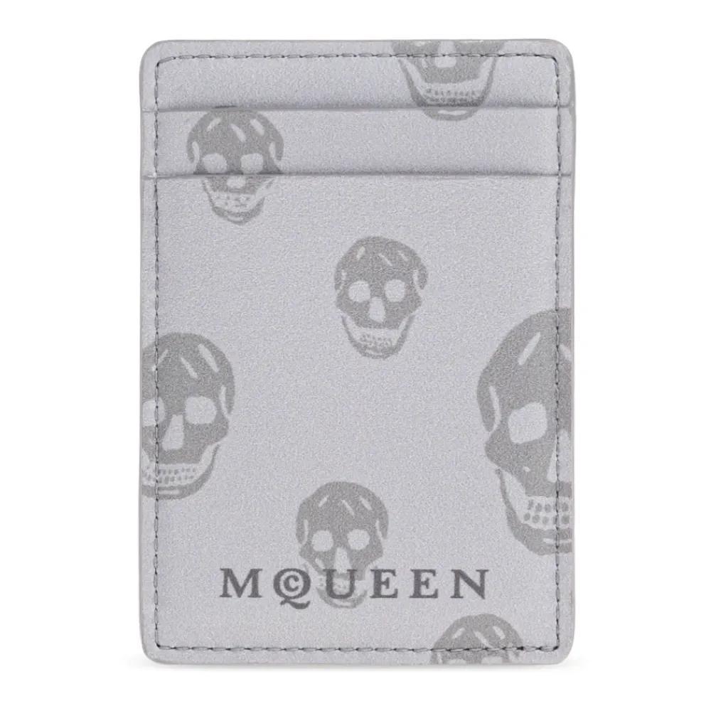 Punge & Kortholder^Alexander McQueen Magnetisk Kortholder Grå