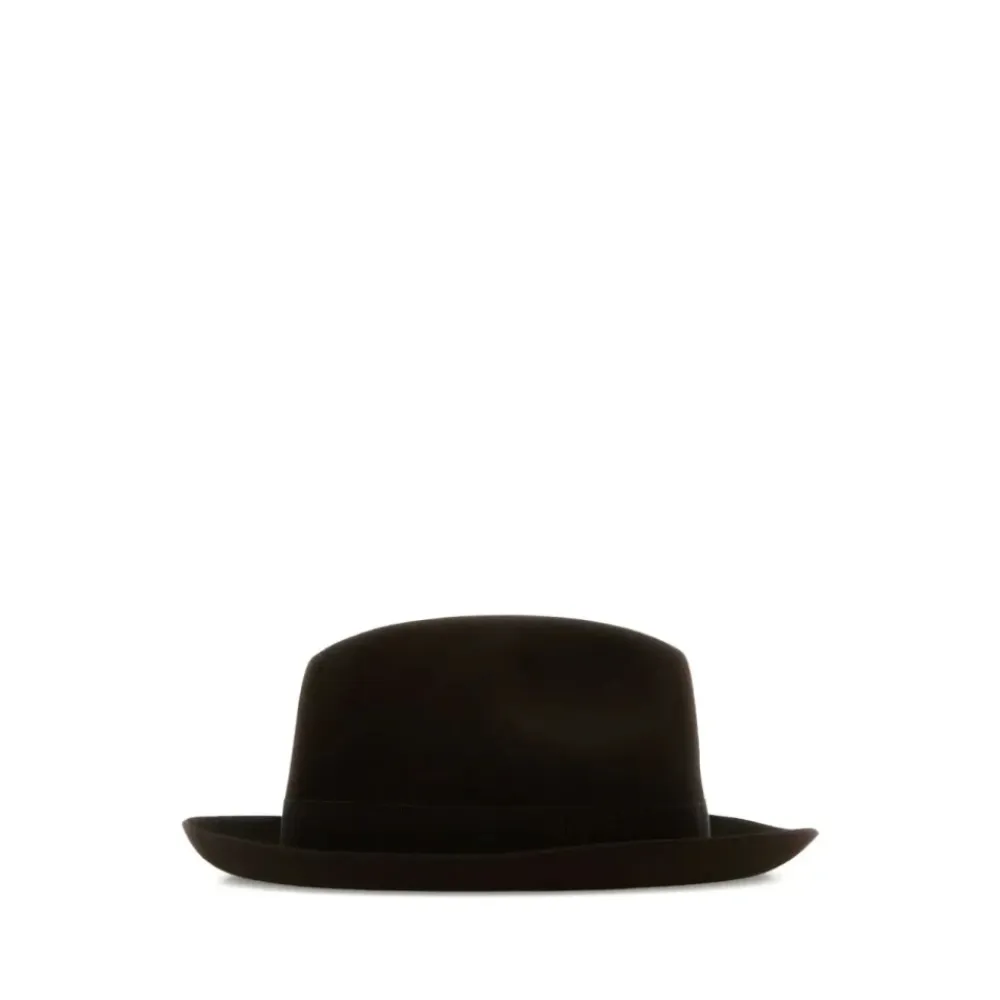 Huer, Kasketter & Hatte^Borsalino Marengo Medium Brim Brun