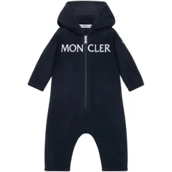 Bodystocking & Sæt^Moncler Marine Baby Logo Romper Blå