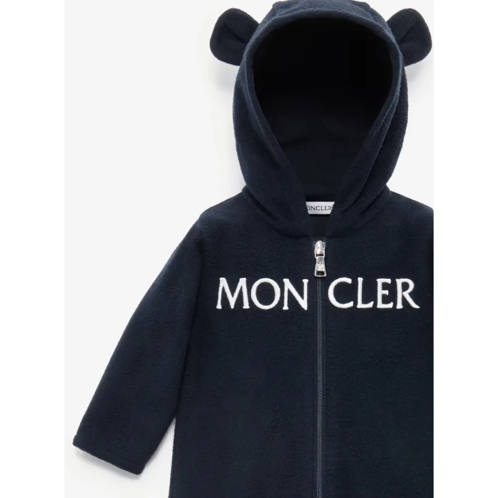 Bodystocking & Sæt^Moncler Marine Baby Logo Romper Blå