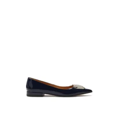Ballerina Sko^Kazar Marine flade pumps med stor udsmykning Blå