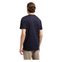 T-Shirts^Moncler Marine Patch Logo Bomuld T-shirt Blå