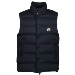 Jakker^Moncler Marine Quiltet Logo Gilet Blå