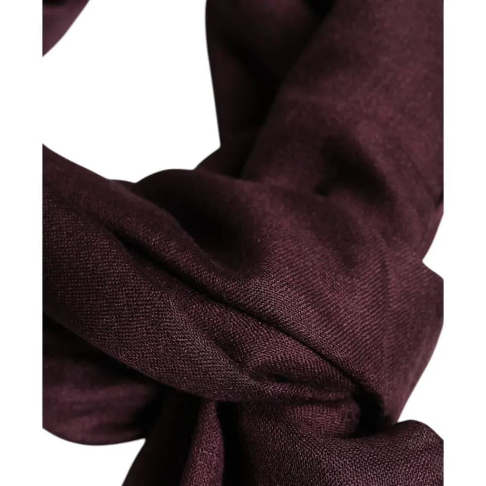 Halstørklæder Og Tørklæder^Dolce & Gabbana Maroon Cashmere Neck Warmer Wrap Scarf Brun