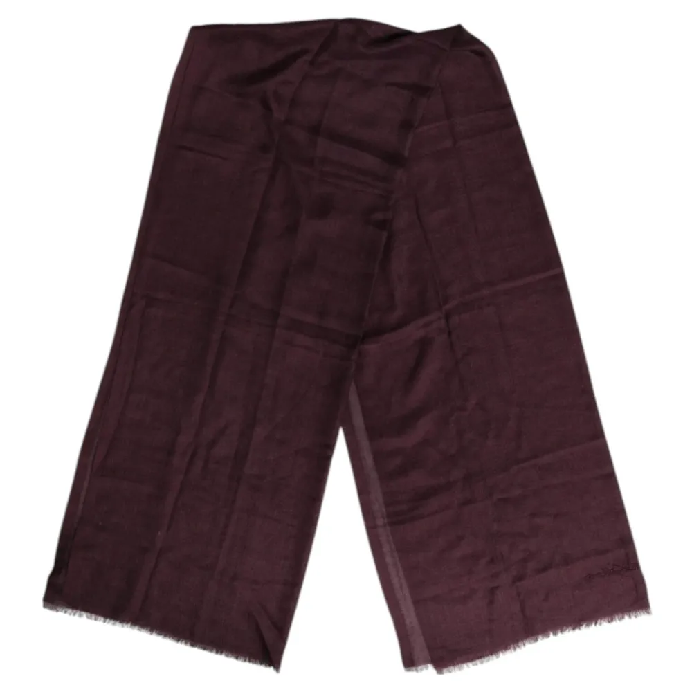Halstørklæder Og Tørklæder^Dolce & Gabbana Maroon Cashmere Neck Warmer Wrap Scarf Brun