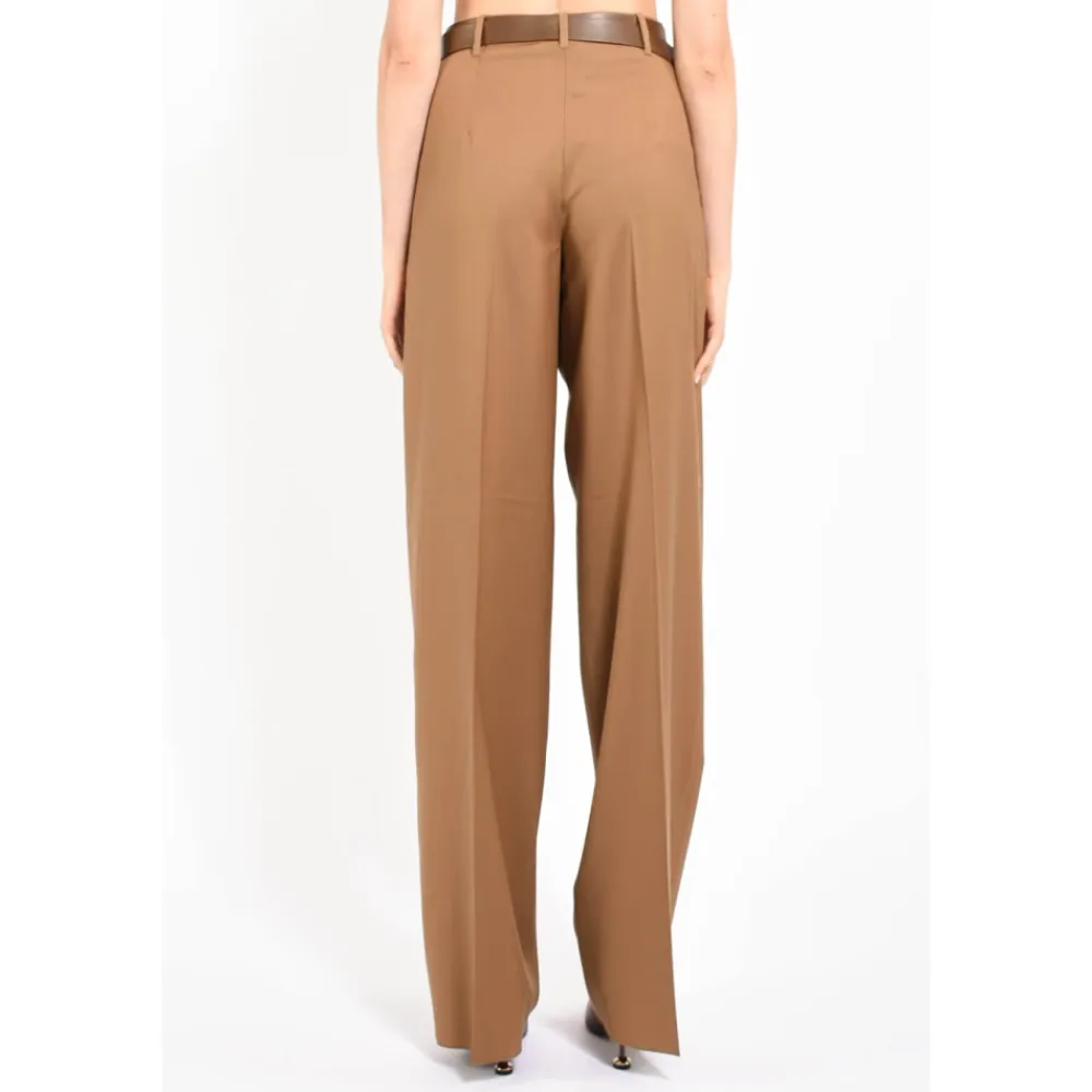 Bukser<Max Mara Studio Marusca Wide Trousers Brun