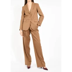Bukser<Max Mara Studio Marusca Wide Trousers Brun