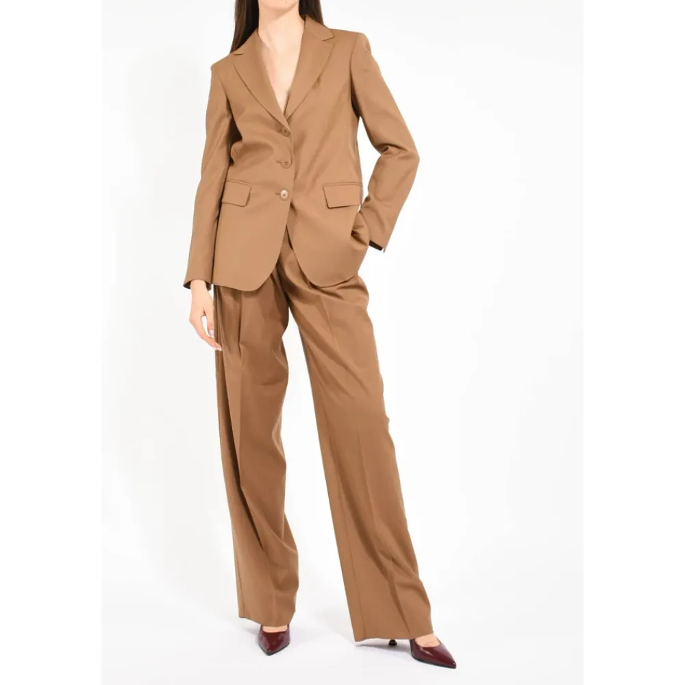 Bukser<Max Mara Studio Marusca Wide Trousers Brun