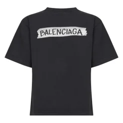 T-Shirts^Balenciaga Masking Tape T-shirt Medium Fit Sort