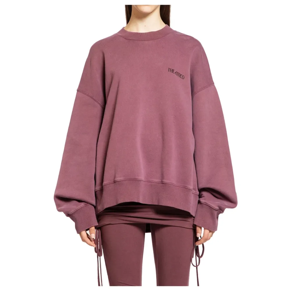 Sweatshirts<The Attico Mauve Fade Bomuld Crewneck Sweatshirt Lilla