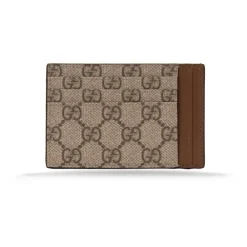 Punge & Kortholder<Gucci Maxi GG Card Holder Beige