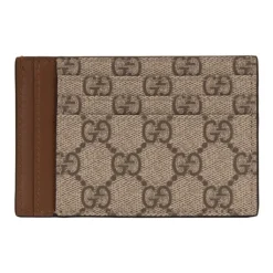 Punge & Kortholder<Gucci Maxi GG Card Holder Beige