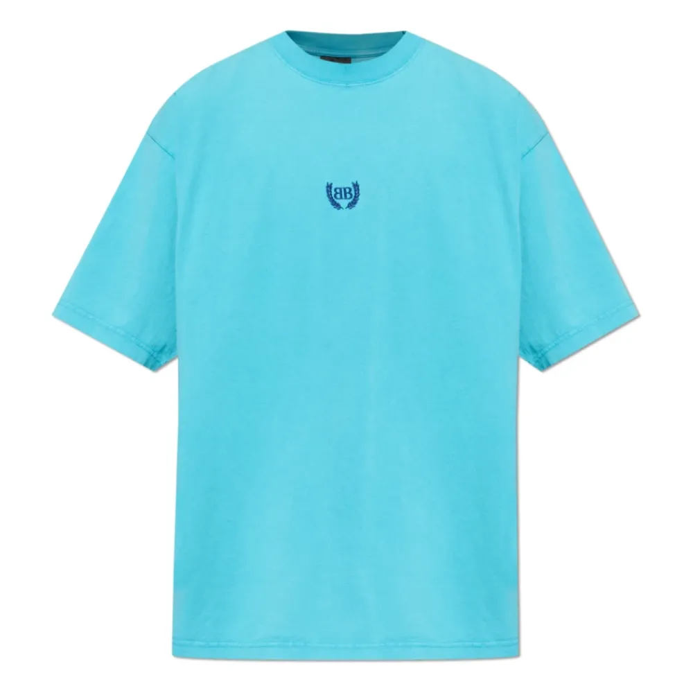 T-Shirts<Balenciaga Medium Fit T-Shirt Blå