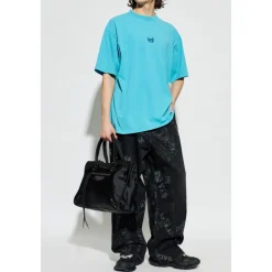 T-Shirts<Balenciaga Medium Fit T-Shirt Blå