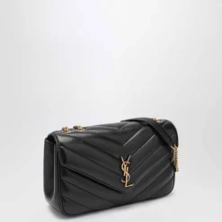 Skuldertasker<Saint Laurent Medium Loulou Taske Sort