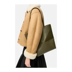 Indkøbstasker^Loewe Medium Puzzle Fold Tote Grøn