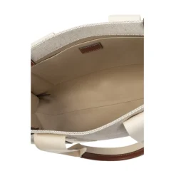 Indkøbstasker^Chloé Medium Woody Tote Bag Hvid