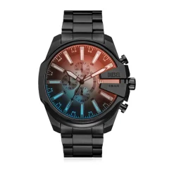 Ure<Diesel Mega Chief Slim Stainless Steel Watch Sort