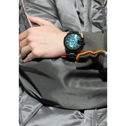 Ure<Diesel Mega Chief Slim Stainless Steel Watch Sort
