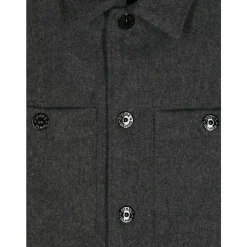 Jakker<Stone Island Melange Mørke Overshirt Grå
