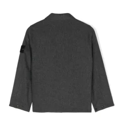 Jakker<Stone Island Melange Mørke Overshirt Grå
