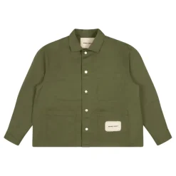 Skjorter<Bram's Fruit Mellemtung Bomuld Chore Overshirt med Lommer Grøn