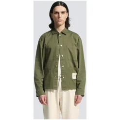 Skjorter<Bram's Fruit Mellemtung Bomuld Chore Overshirt med Lommer Grøn