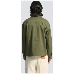 Skjorter<Bram's Fruit Mellemtung Bomuld Chore Overshirt med Lommer Grøn