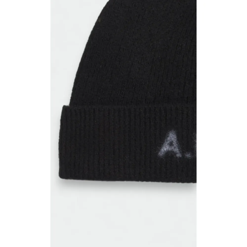 Huer, Kasketter & Hatte<A.P.C. Merino Uld Harry Beanie Hat Sort