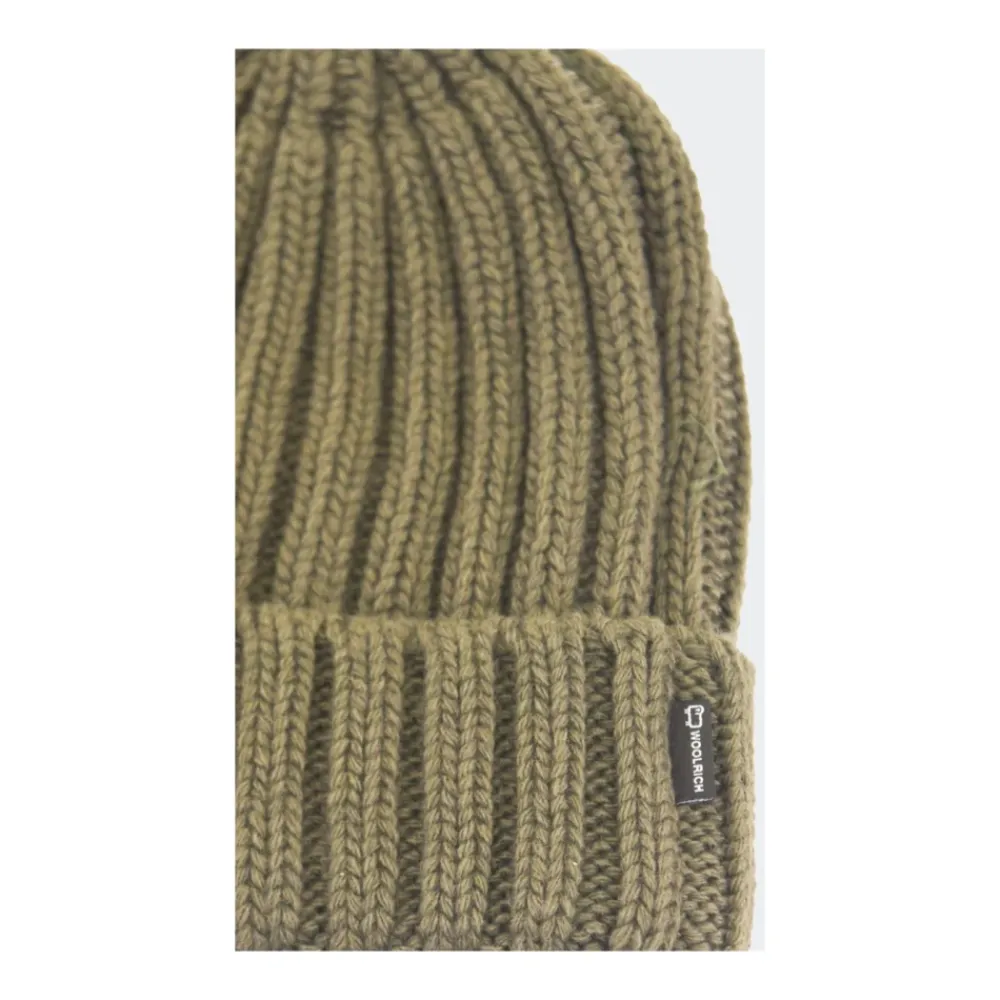 Huer & Kasketter^Woolrich Merino Wool Logo Beanie Grå
